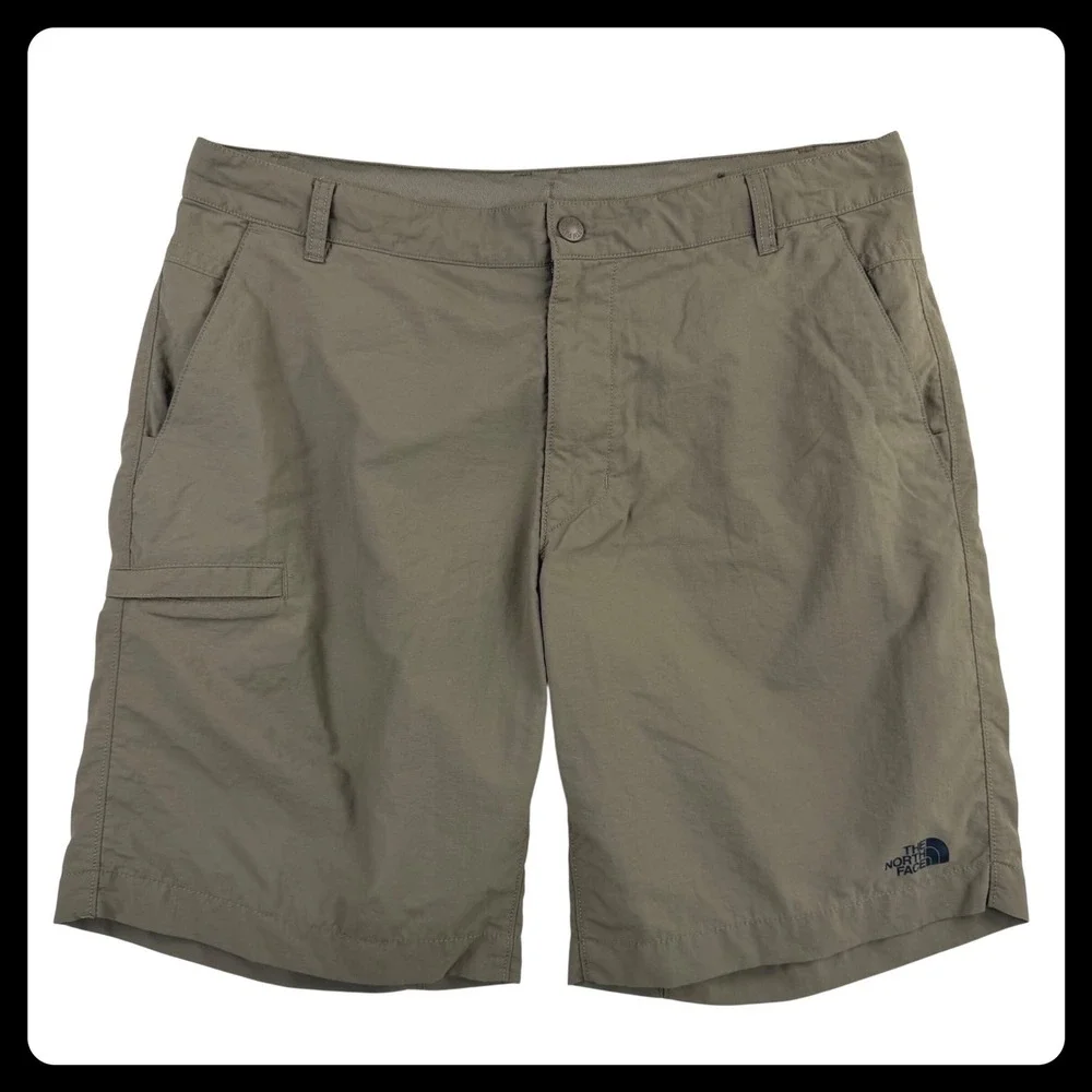 The North Face Cargo Shorts Men 38 Brown Nylon Hiking Outdoor Trail Pockets 9.5